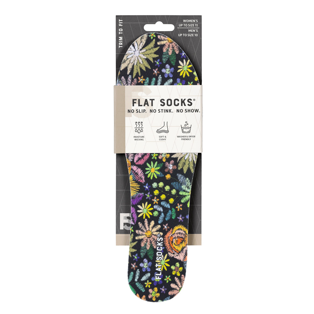 Floral Embroidery FLAT SOCKS