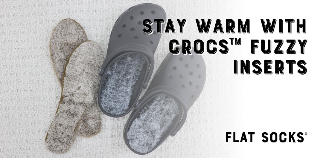 Stay Warm with Crocs™ Fuzzy Inserts for Winter by FLAT SOCKS