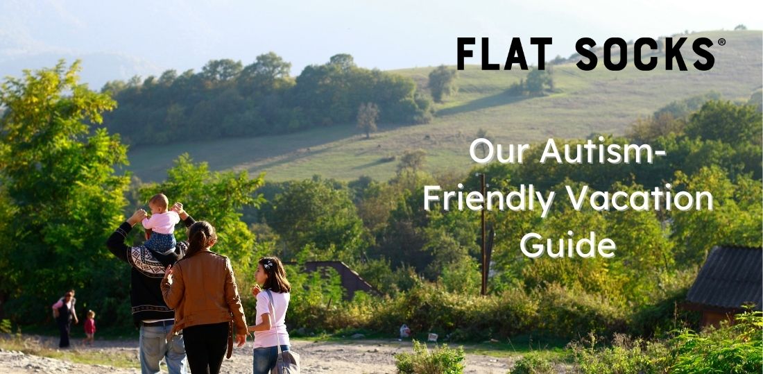 Family on a walk out in nature