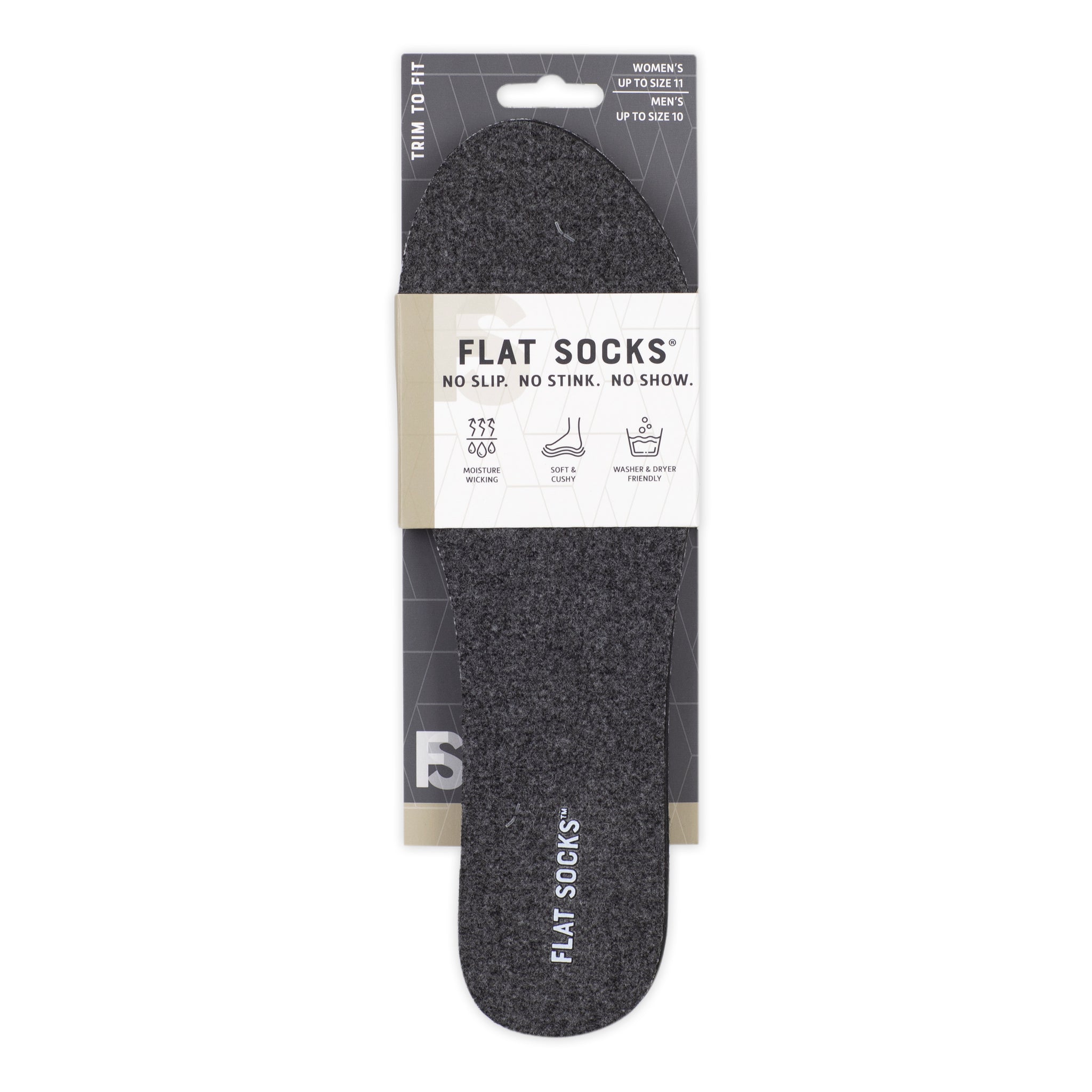 FLAT SOCKS No-Show Sock Alternatives For Women – Trim-to-Fit, Moisture-Wicking, Never Slip